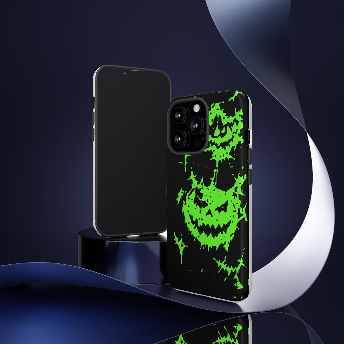Green Spiderweb Pumpkin Phone Case