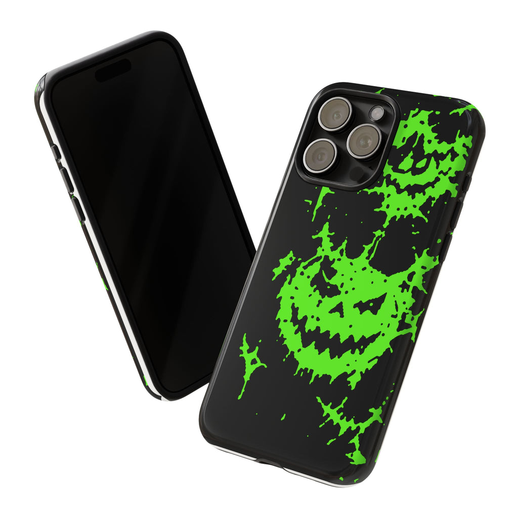Green Spiderweb Pumpkin Phone Case