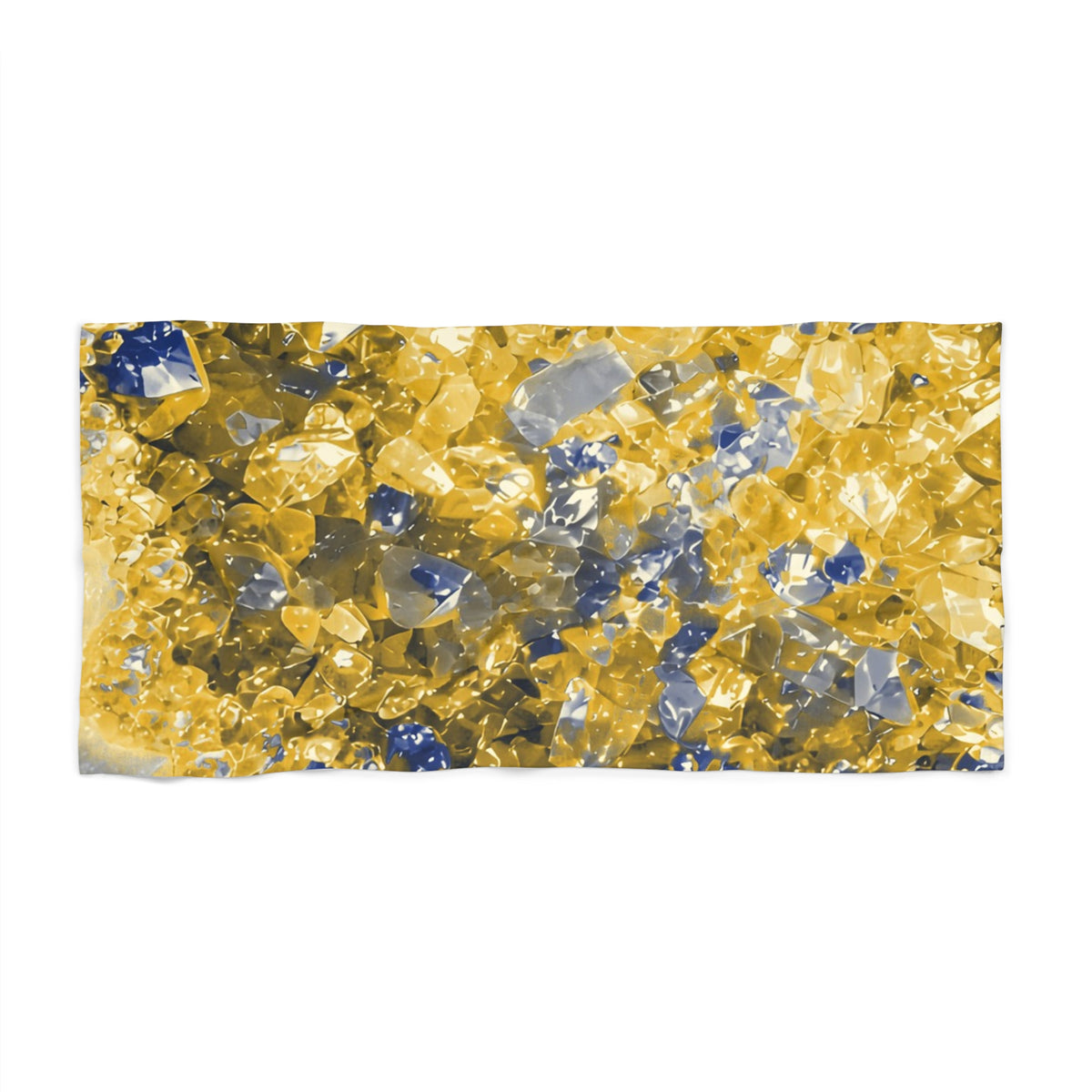 Geode Core - Mustard Navy Beach Towel