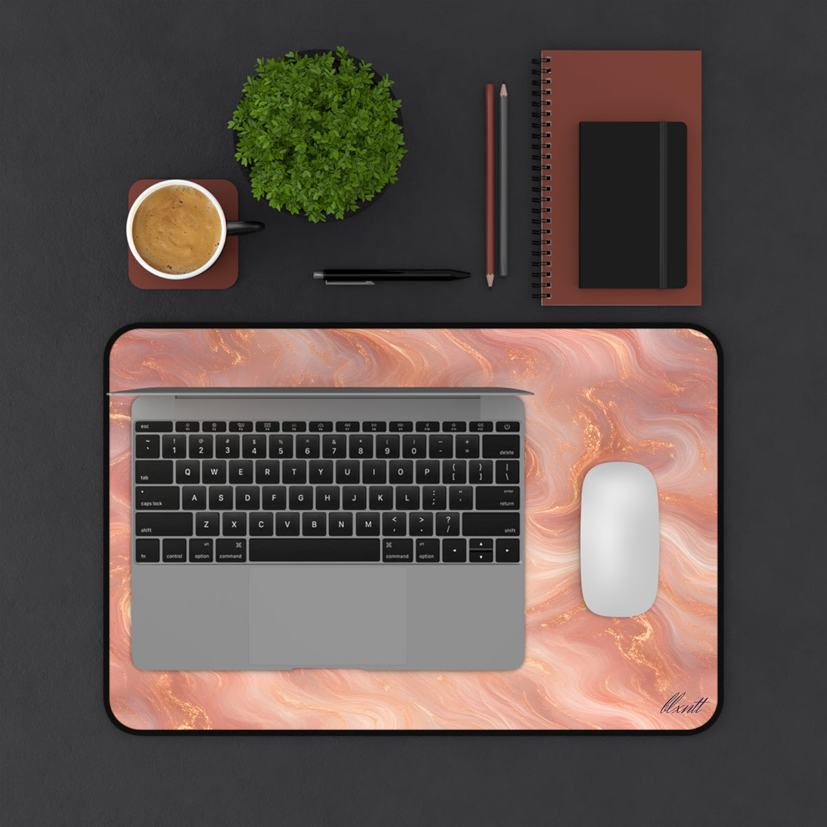Rose Gold Marble Desk Mat