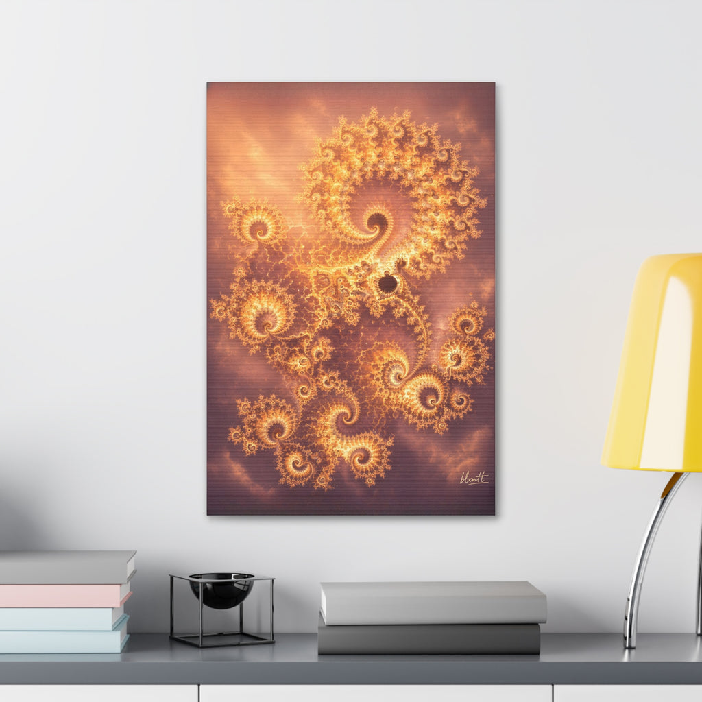 Copper Infinity - Golden Hour Glossy Canvas