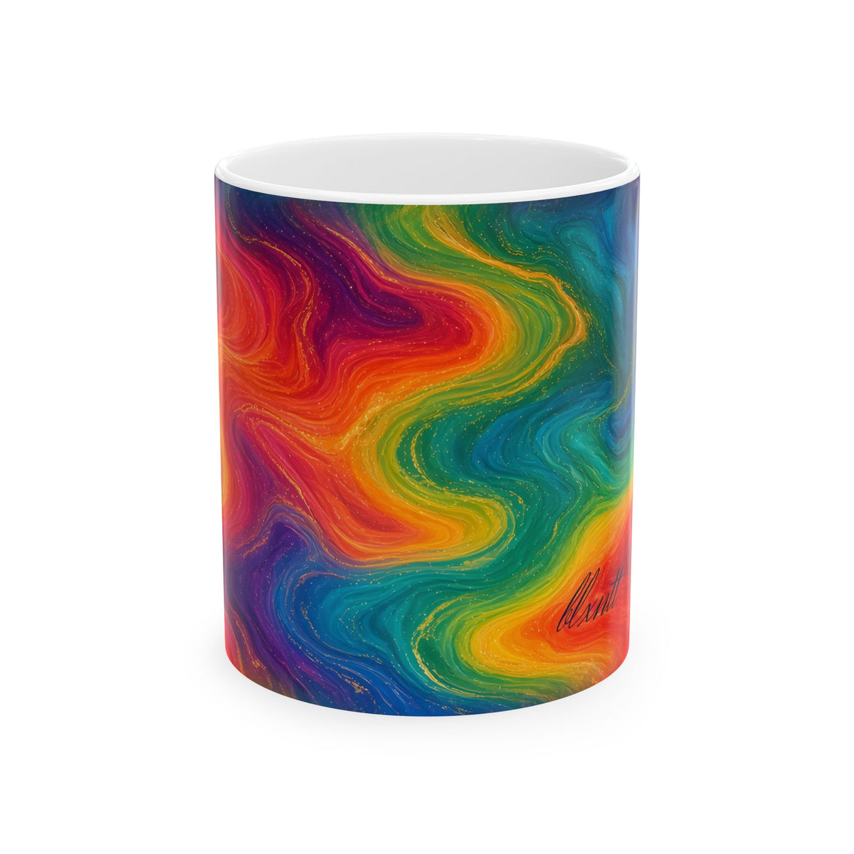Rainbow Marble Mug
