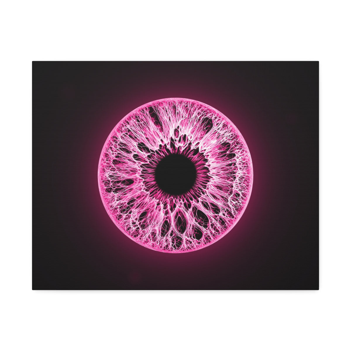BLXNTT Iris – Lace Web Neon Pink Glossy Canvas