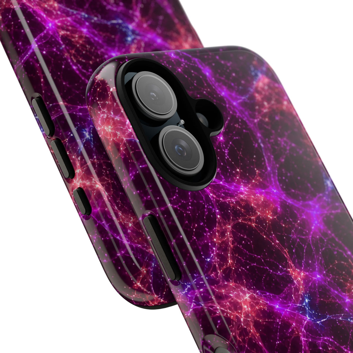 Neon Mycelium - Ember Orchid Phone Case