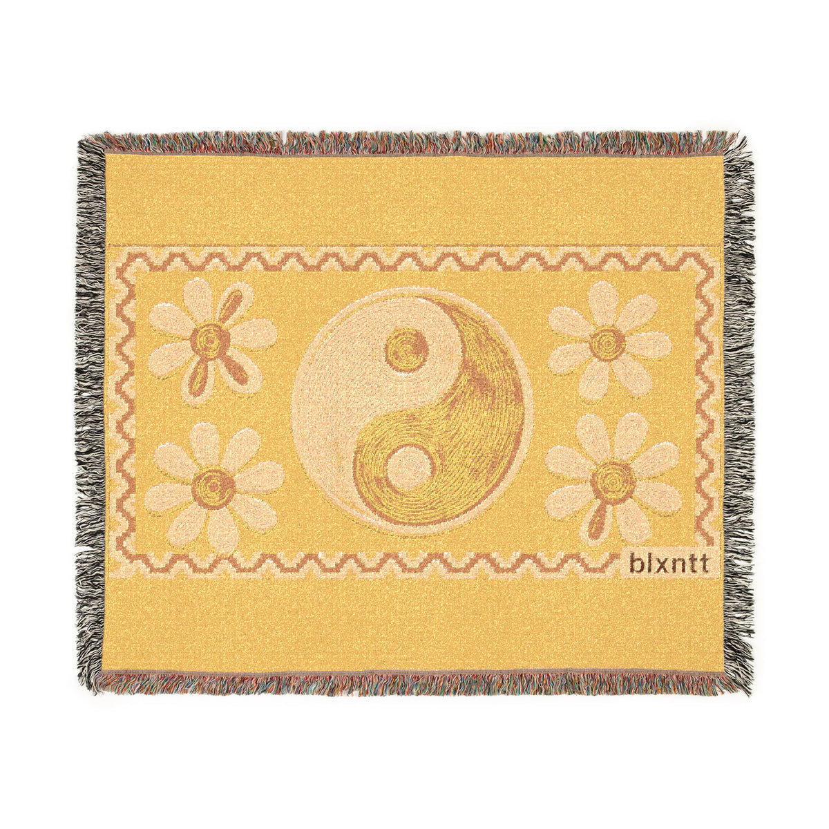 BLXNTT Yellow Hippie Woven Blanket #4