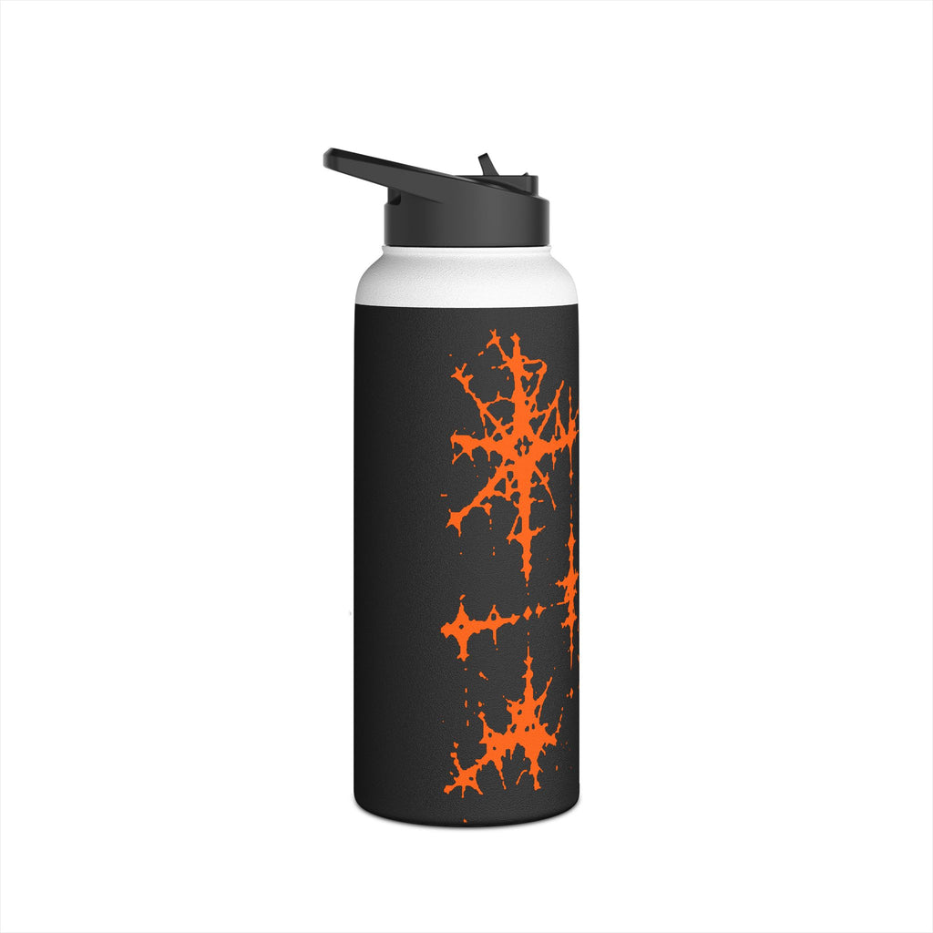 Orange Spiderweb Pumpkin Water Bottle