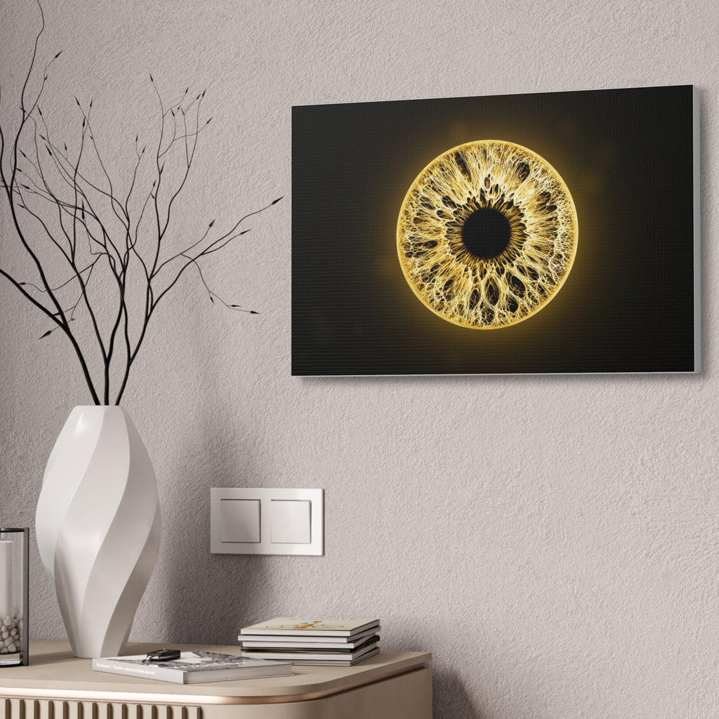 BLXNTT Iris – Lace Web Molten Gold Glossy Canvas
