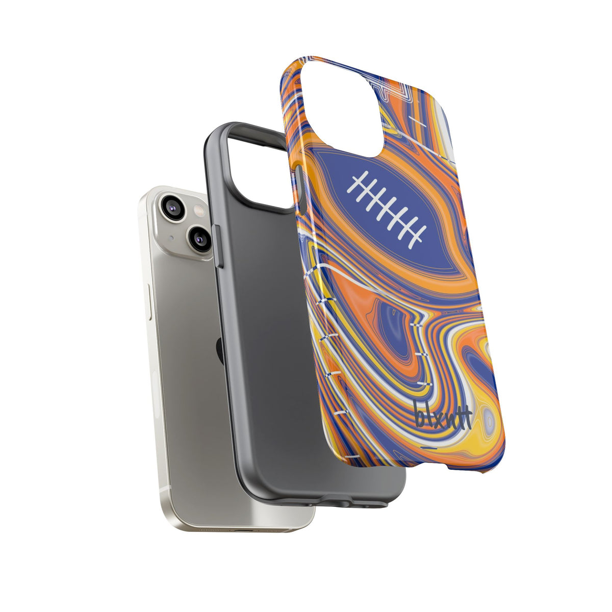 Royal Blue & Yellow Trippy Football Phone Case