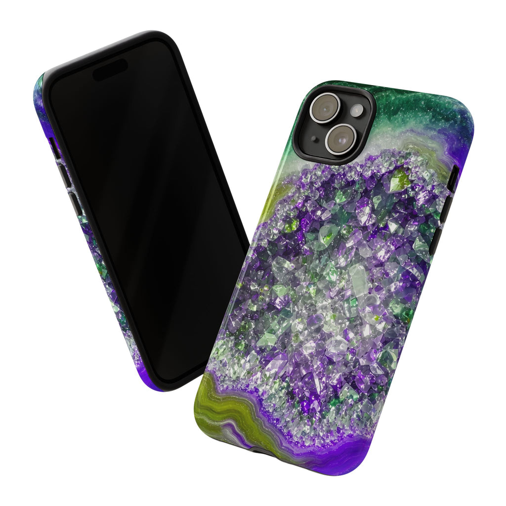 Geode Core - Ruby Emerald Phone Case