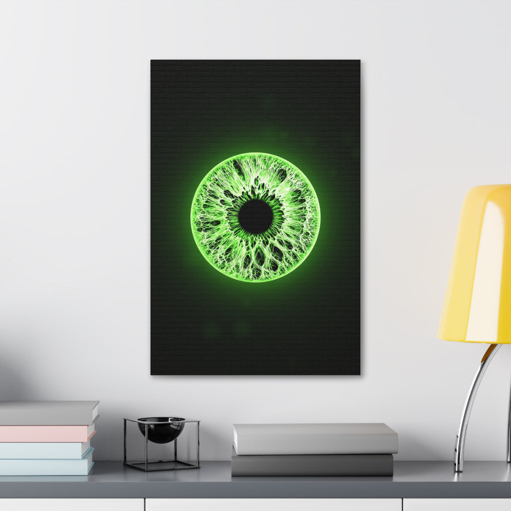 BLXNTT Iris – Lace Web Lime Shock Glossy Canvas