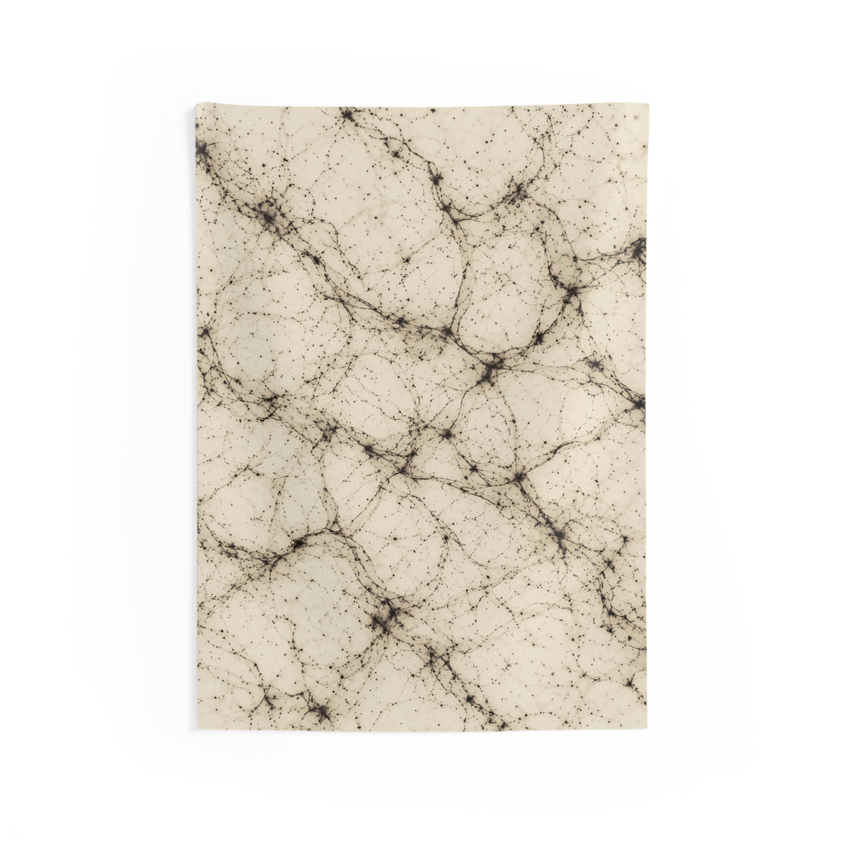 Neon Mycelium - Ink on Paper Tapestry