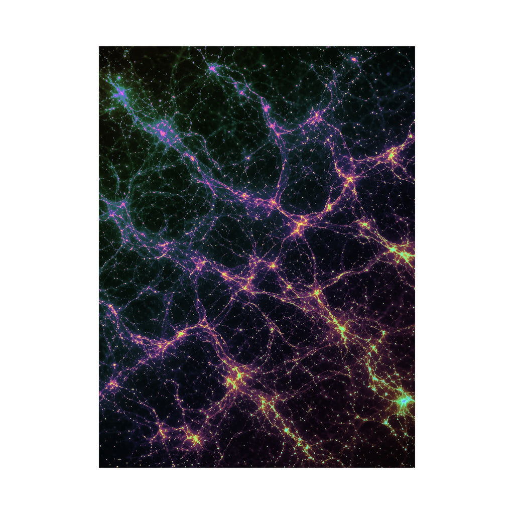 Neon Mycelium - Holographic Poster