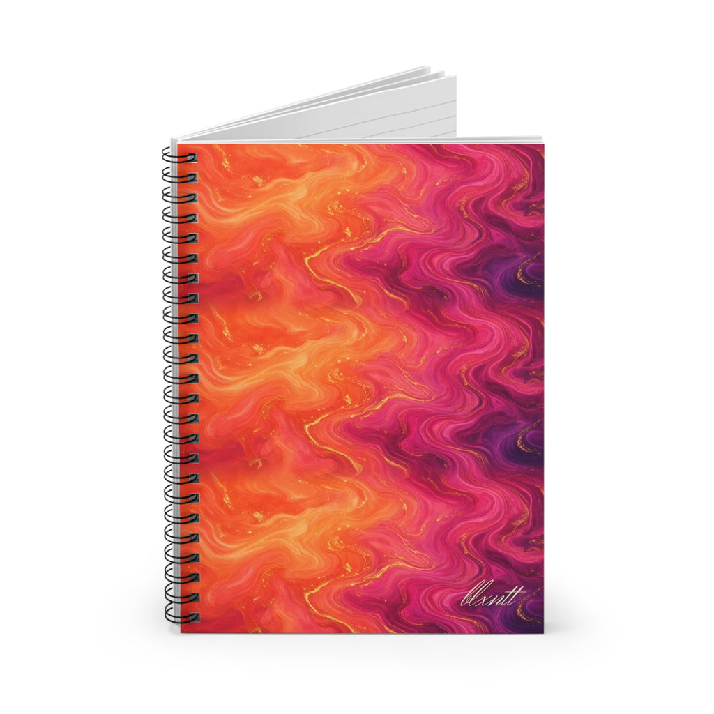 Sunset Marble Spiral Notebook