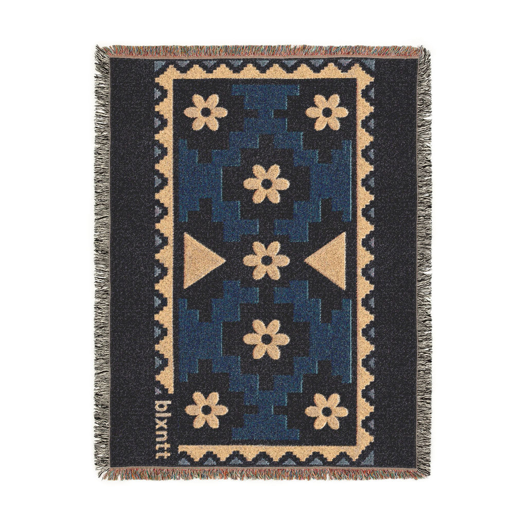 BLXNTT Blue Hippie Woven Blanket #4