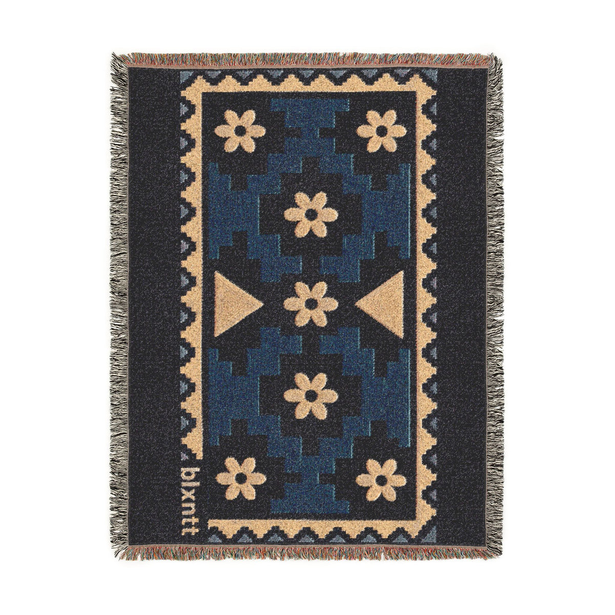 BLXNTT Blue Hippie Woven Blanket #4