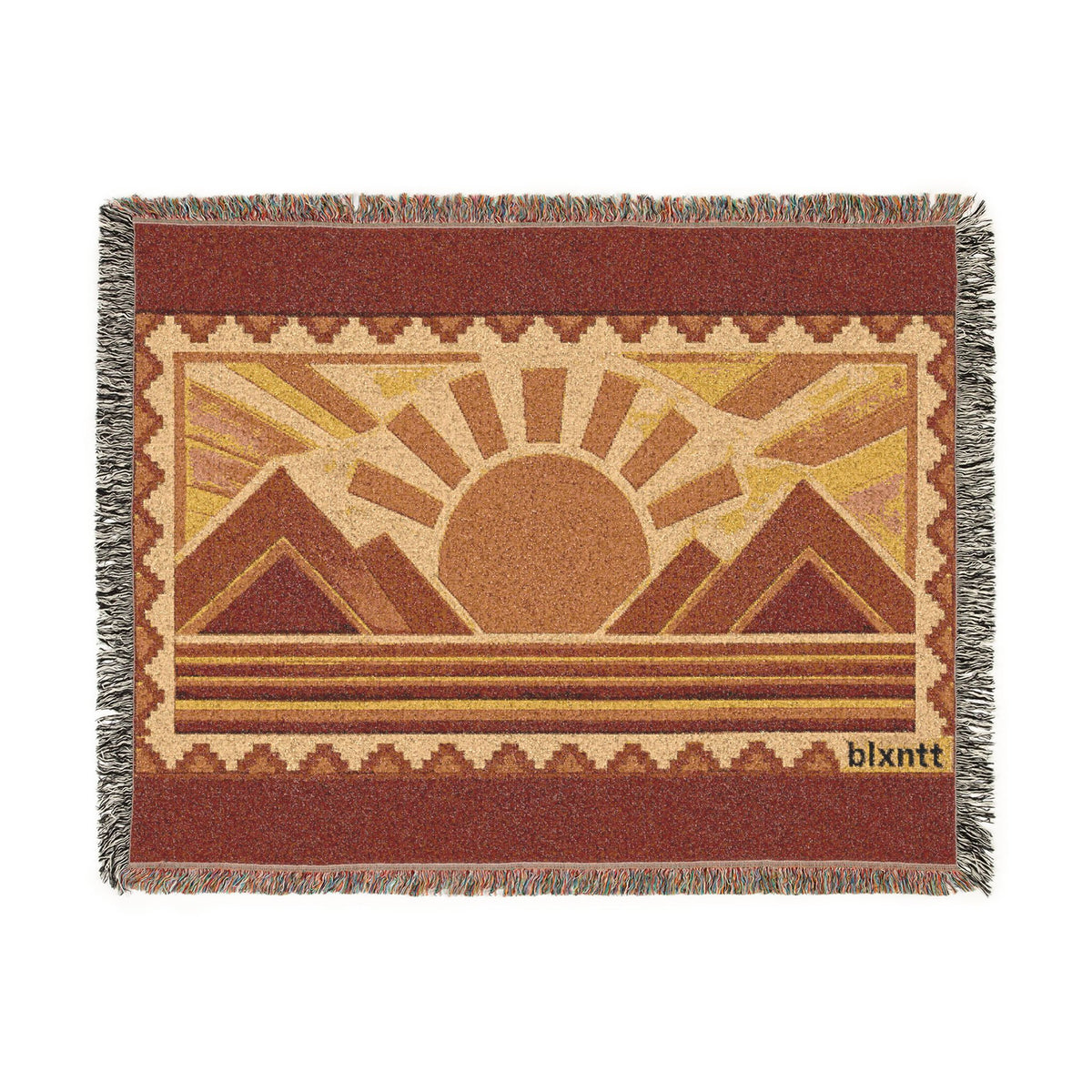 BLXNTT Orange Hippie Woven Blanket #1