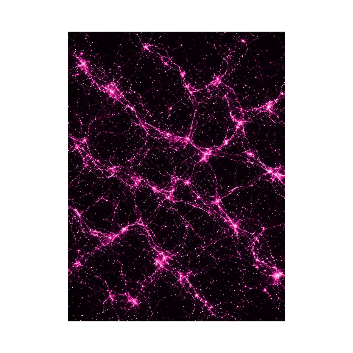 Neon Mycelium - Hot Pink Pulse Poster