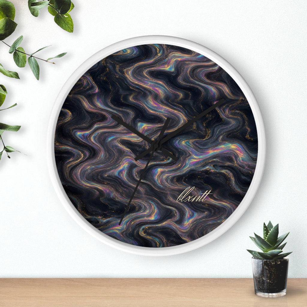 Galaxy Iridescent Marble Wall Clock