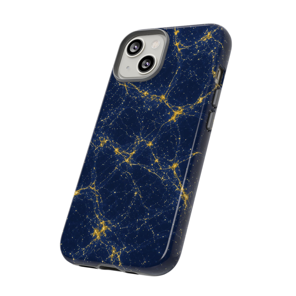 Neon Mycelium - Mustard Navy Phone Case
