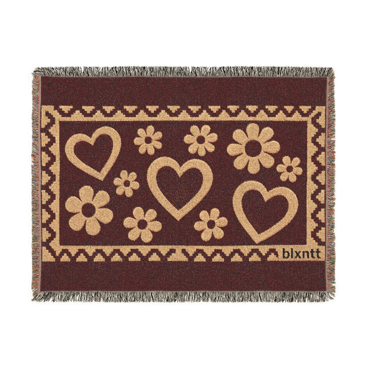 BLXNTT Red Hippie Woven Blanket #3