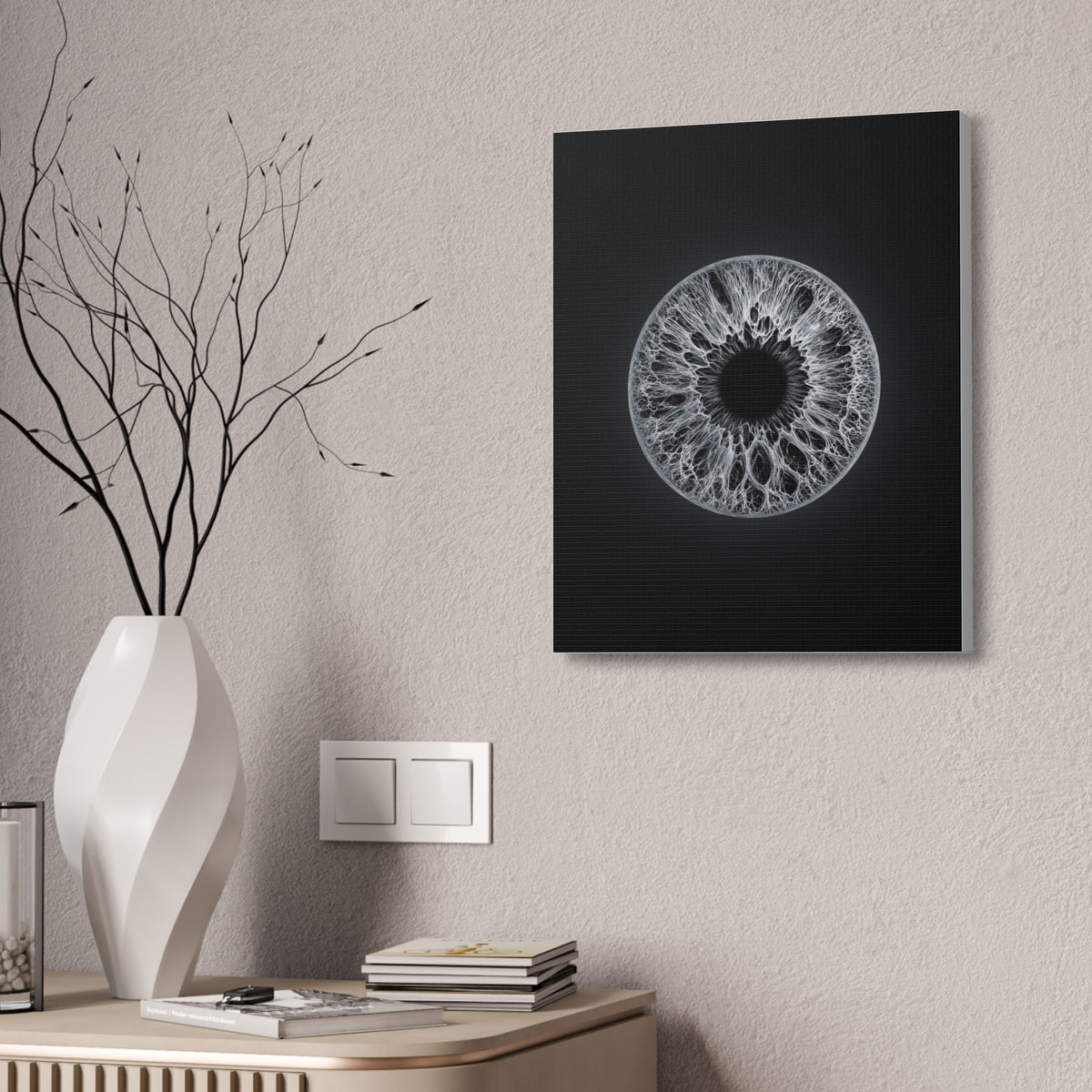BLXNTT Iris – Lace Web Gray Glossy Canvas