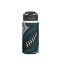 Midnight Green & Silver Trippy Football Water Bottle