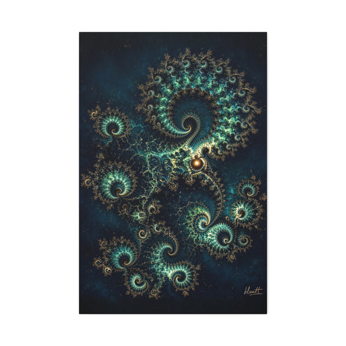 Copper Infinity - Peacock Glossy Canvas