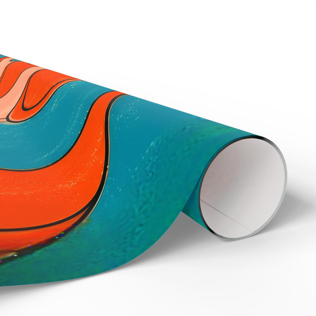 Fillmore Flow - Blood Orange & Teal Wrapping Paper