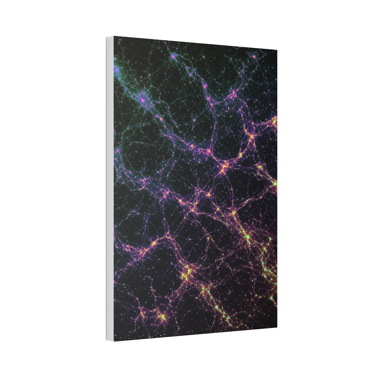 Neon Mycelium - Holographic Glossy Canvas