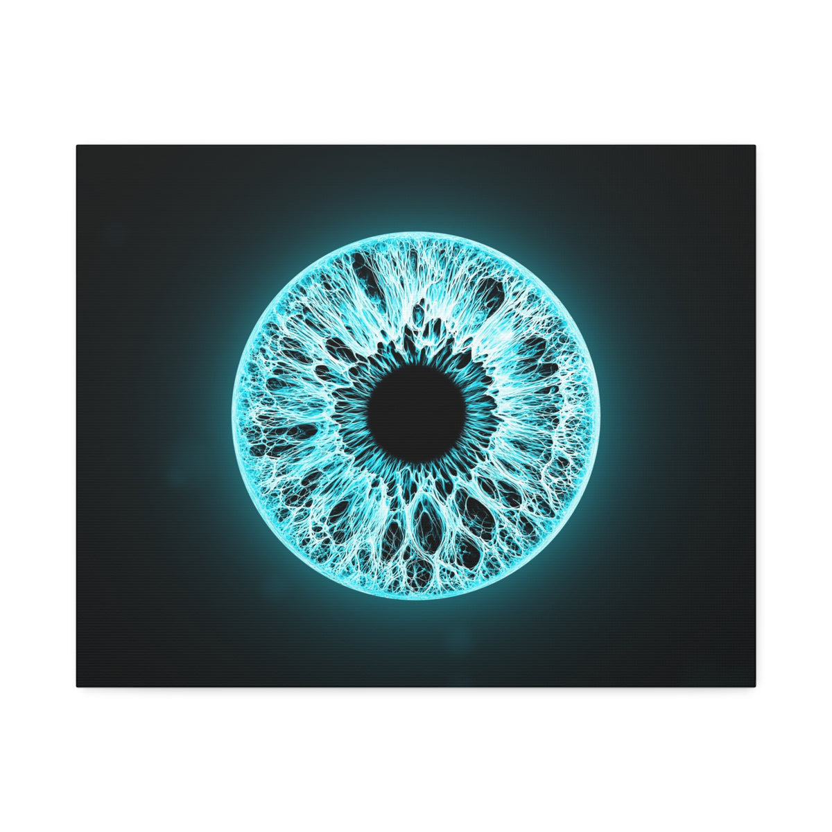 BLXNTT Iris – Lace Web Electric Cyan Glossy Canvas
