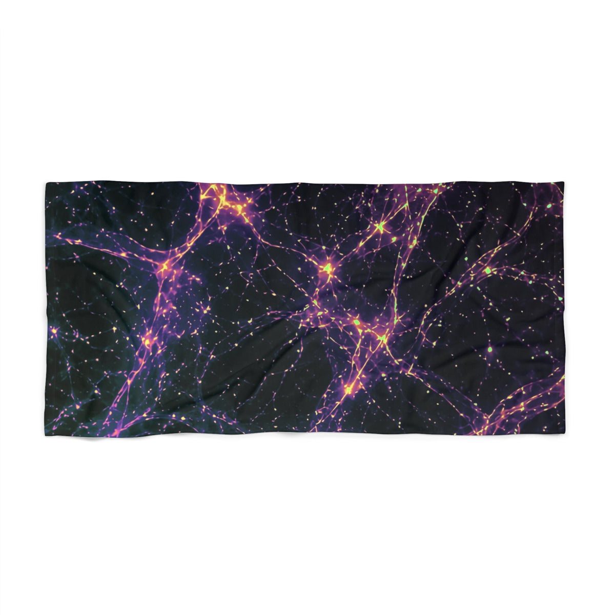 Neon Mycelium - Holographic Beach Towel