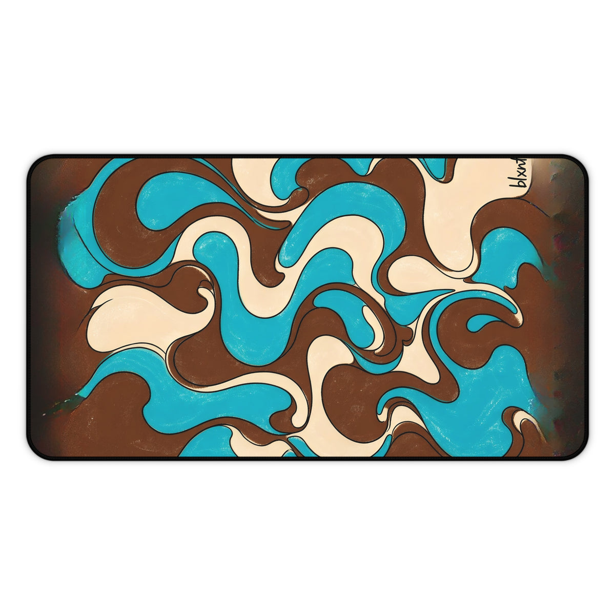 Fillmore Flow - Turquoise & Chocolate Desk Mat