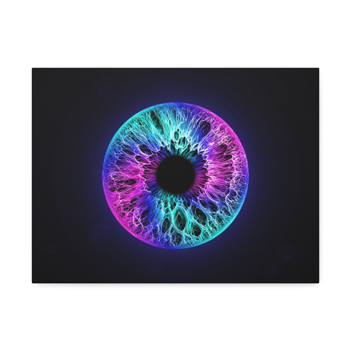 BLXNTT Iris – Lace Web Galaxy Teal Magenta Glossy Canvas