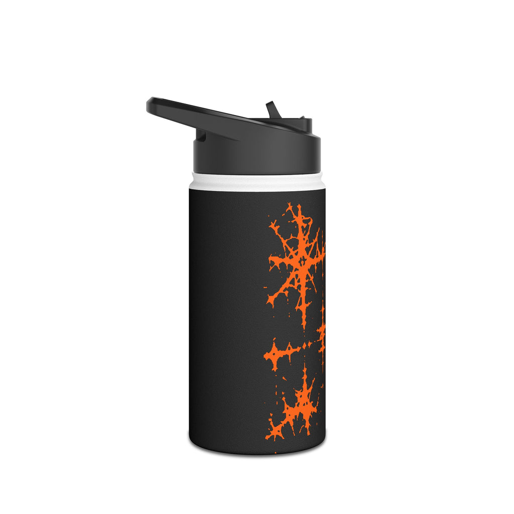 Orange Spiderweb Pumpkin Water Bottle