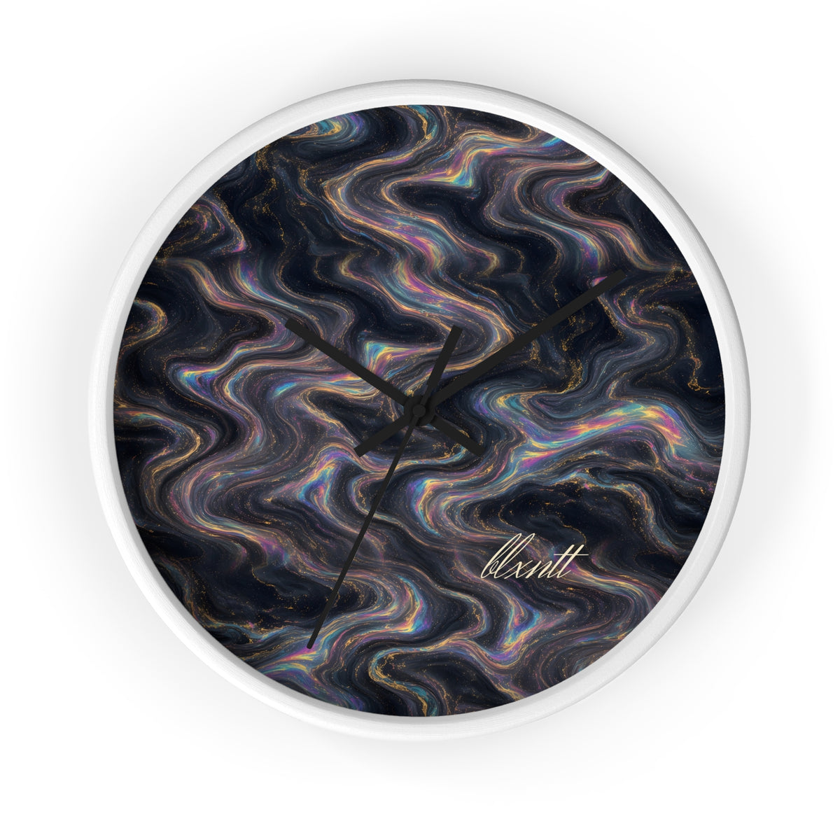 Galaxy Iridescent Marble Wall Clock