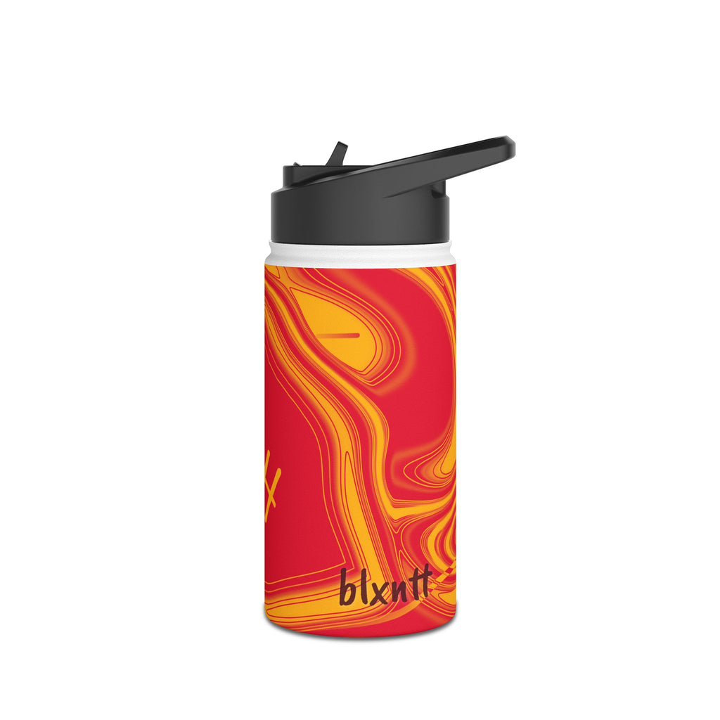 Red & Yellow Trippy Football Water Bottle
