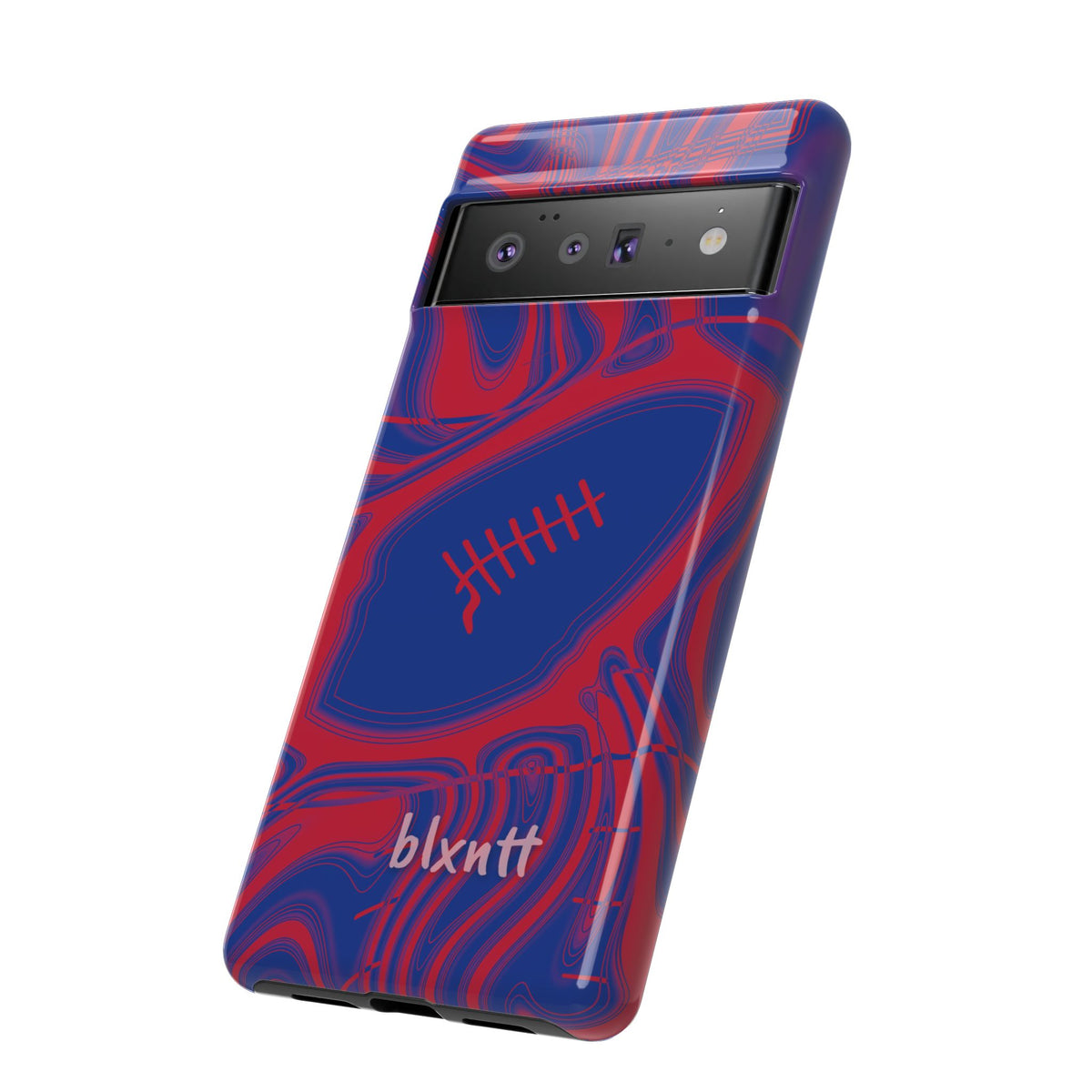 Royal Blue & Red Trippy Football Phone Case