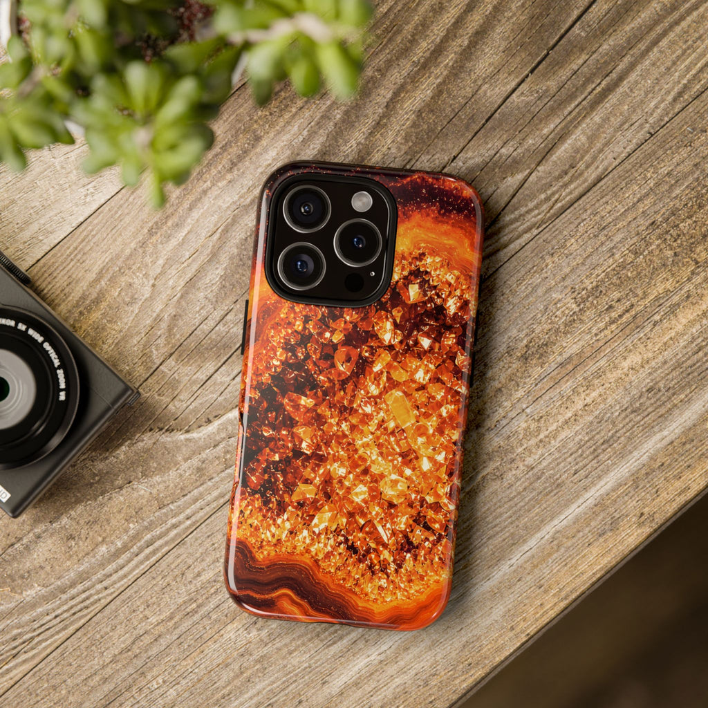 Geode Core - Molten Lava Phone Case