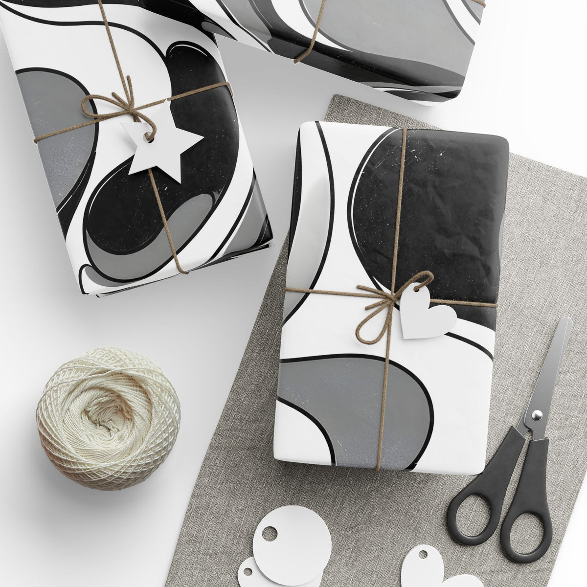 Fillmore Flow - Monochrome Wrapping Paper
