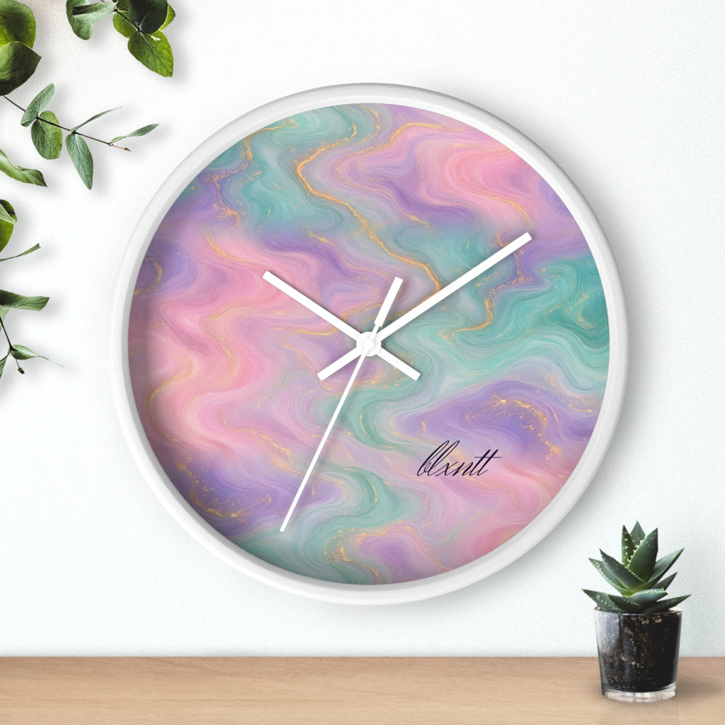 Pastel Marble Wall Clock