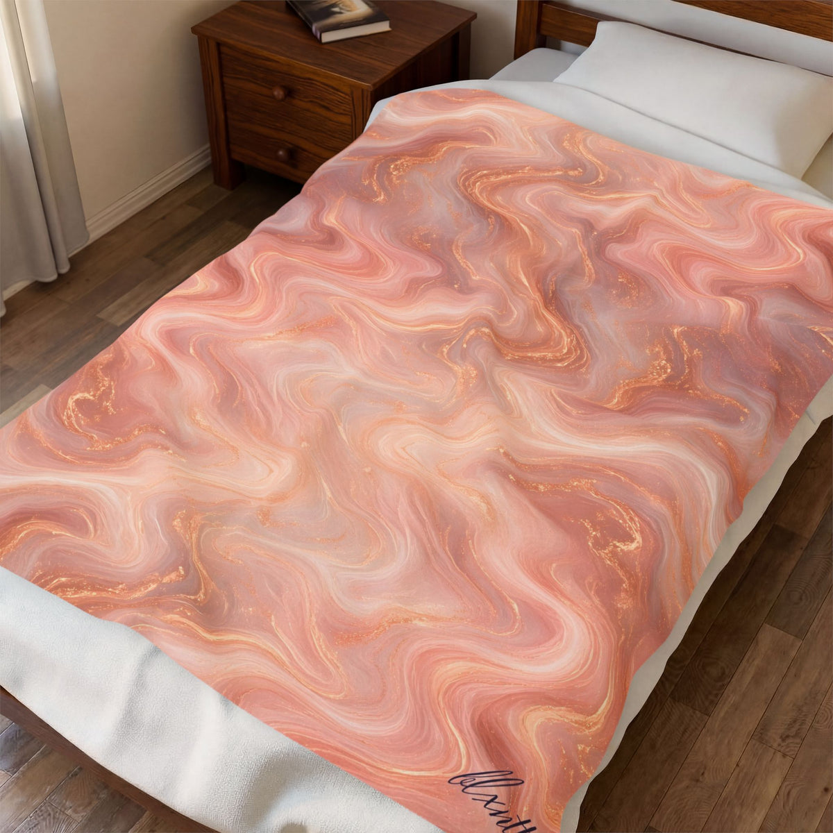 Rose Gold Marble Blanket