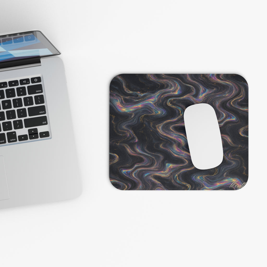 Galaxy Iridescent Marble Mouse Pad