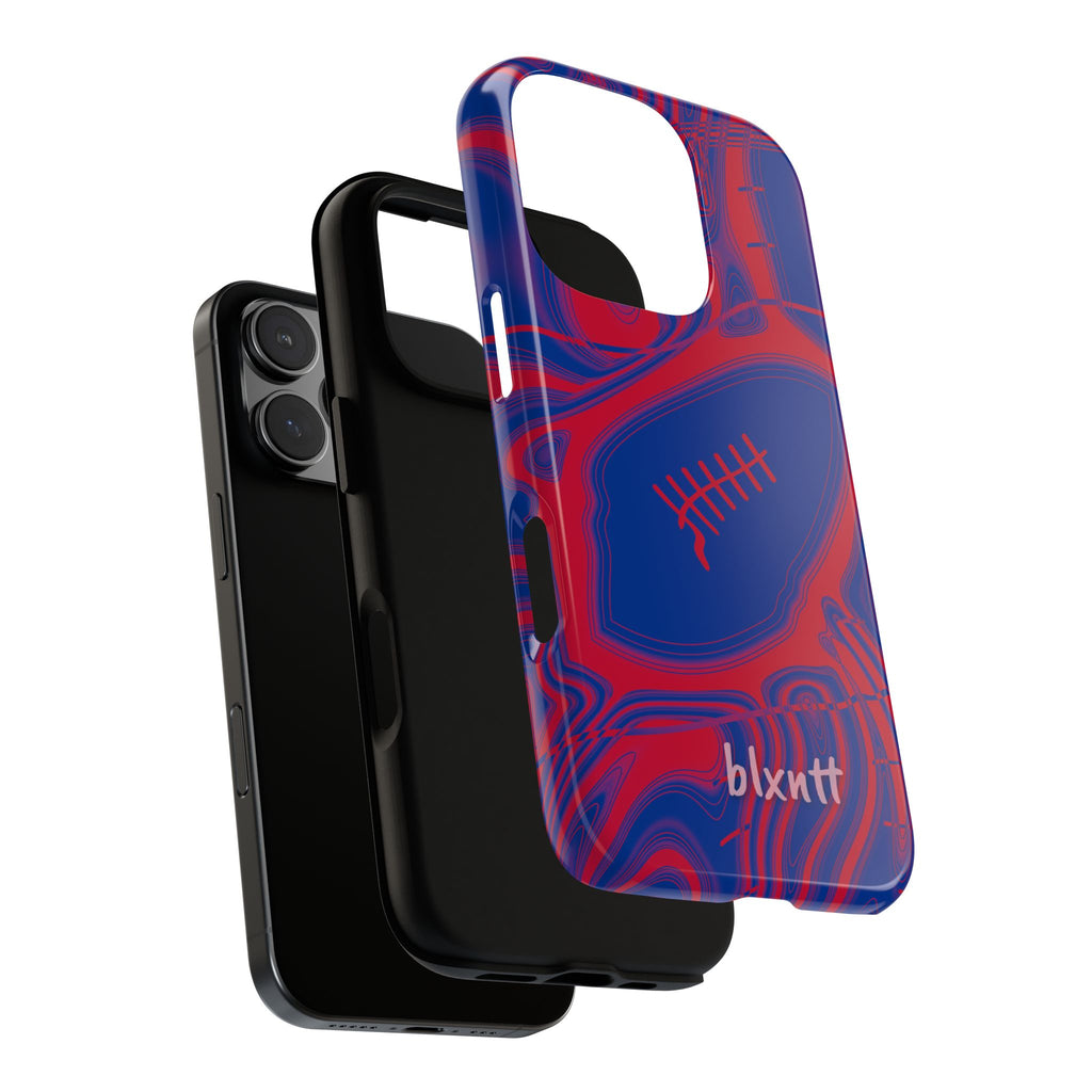 Royal Blue & Red Trippy Football Phone Case