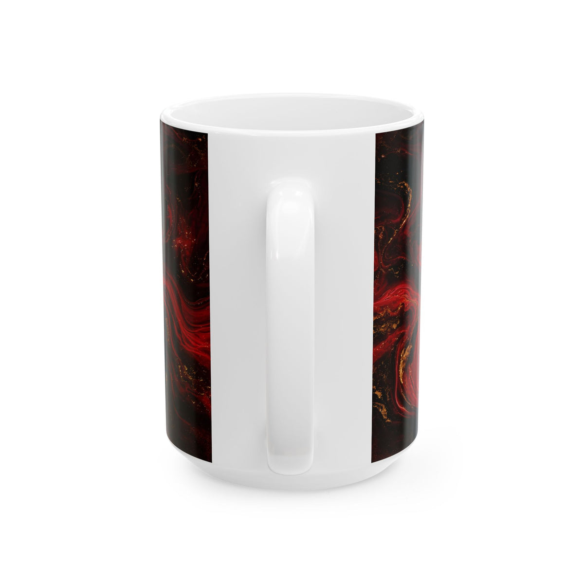 Red & Black Marble Mug