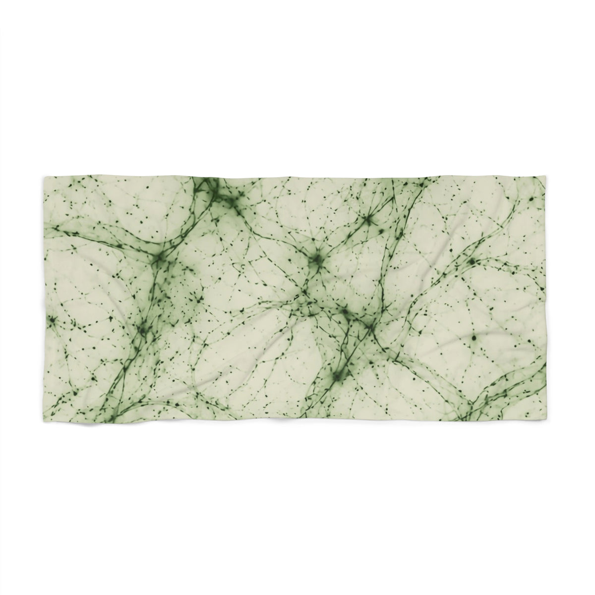 Neon Mycelium - Matcha Latte Beach Towel