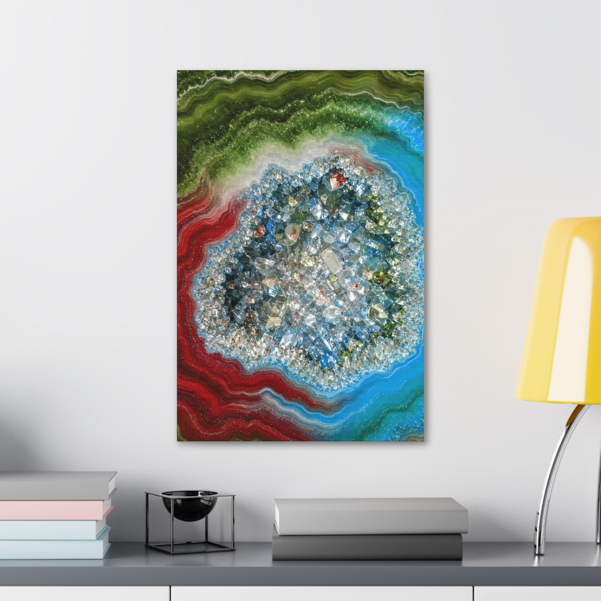 Geode Core - Lagoon Glossy Canvas