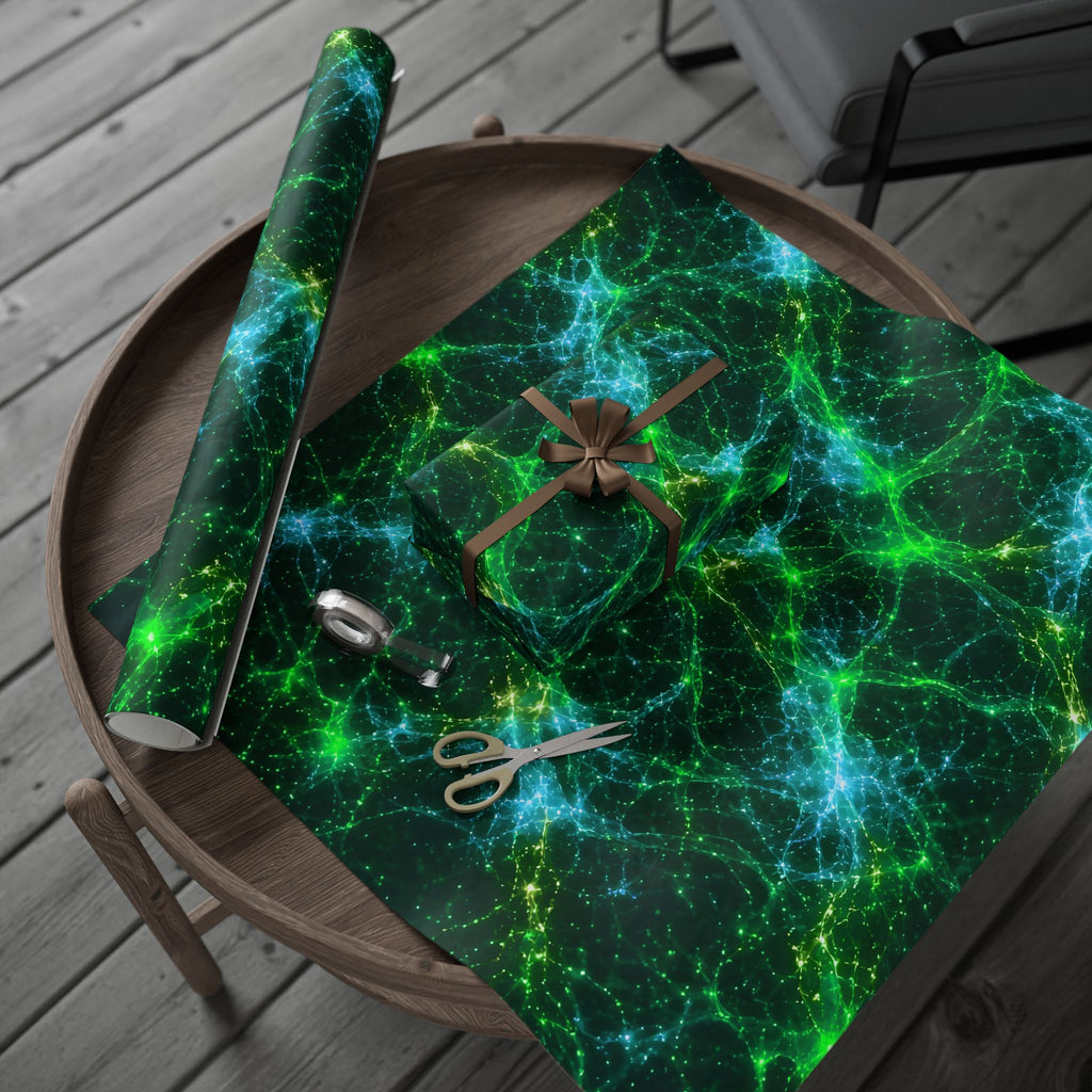 Neon Mycelium - Mermaid Wrapping Paper