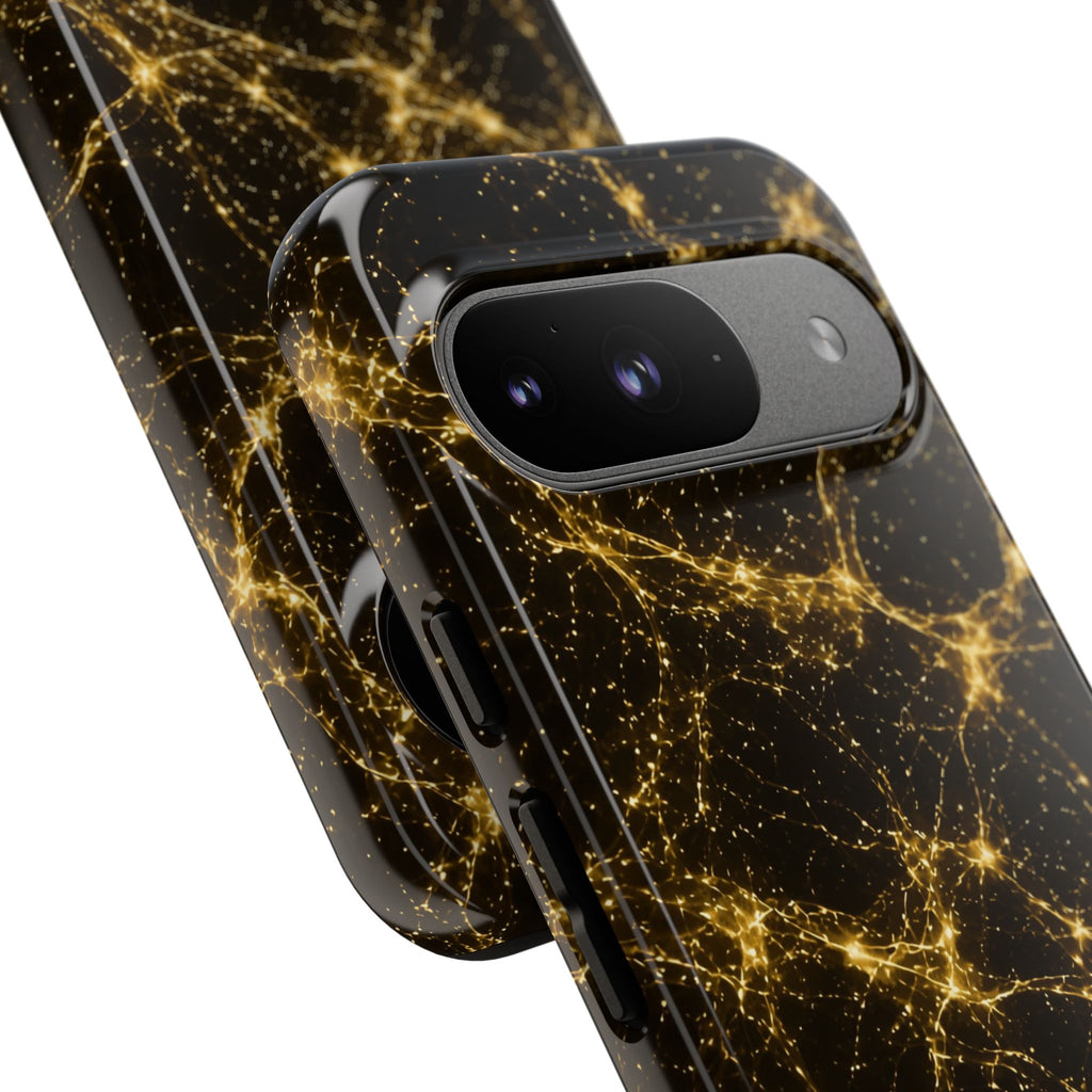 Neon Mycelium - Gold Filigree Phone Case