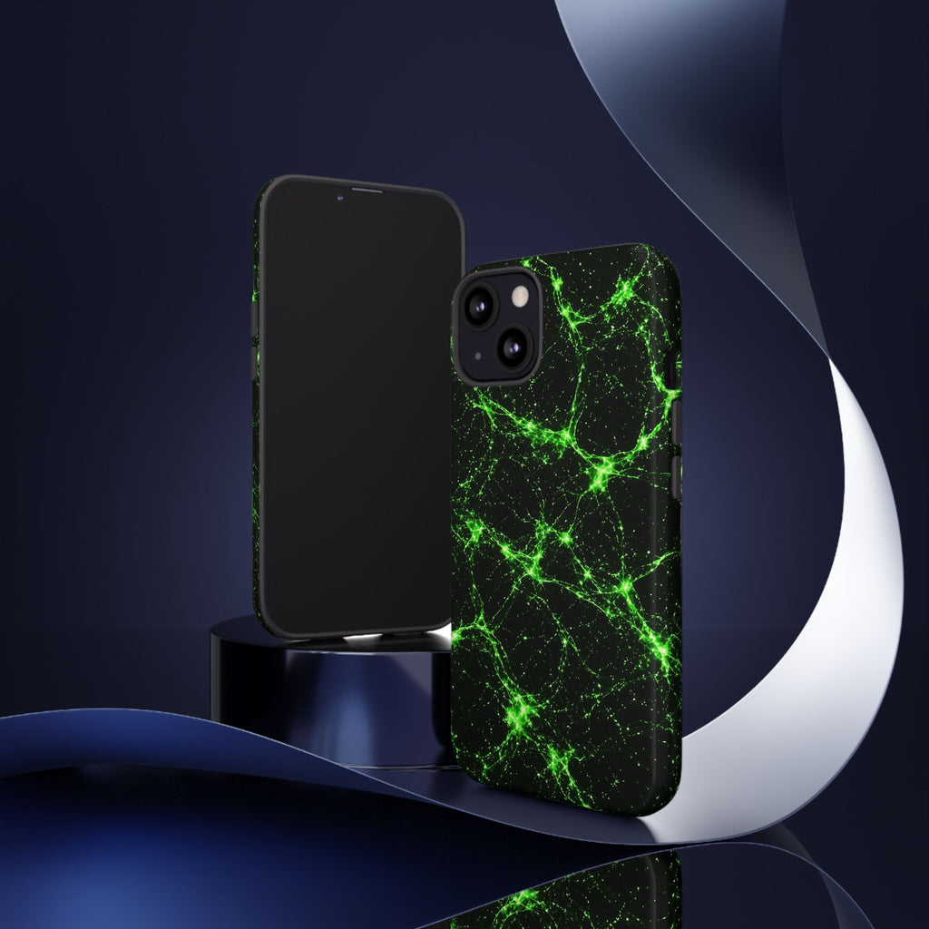 Neon Mycelium - Toxic Lime Phone Case