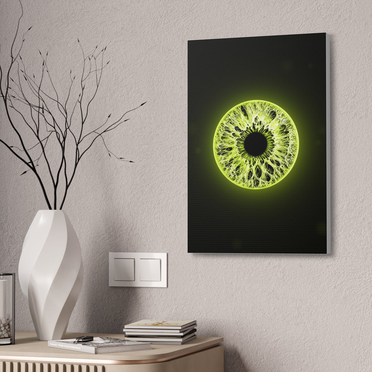 BLXNTT Iris – Lace Web Toxic Chartreuse Glossy Canvas